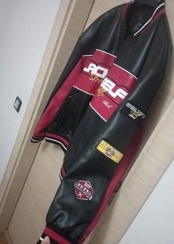 Siyah Deri mont - Görsel 2