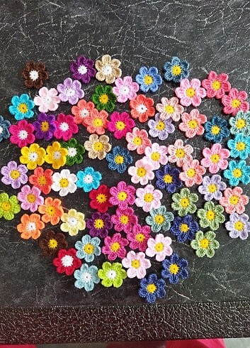  Beden çeşitli Renk Örgü çiçekler