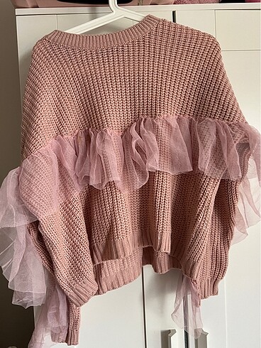 Pembe tüllü kazak