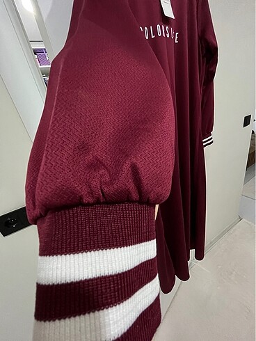 42 Beden bordo Renk Bordo renk spor elbise
