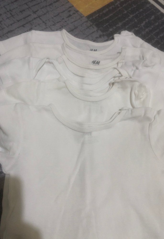 Bebek Erkek Beyaz Pamuklu Body 7 adet 2 adet hediye 1 uzun bir k - Görsel 4