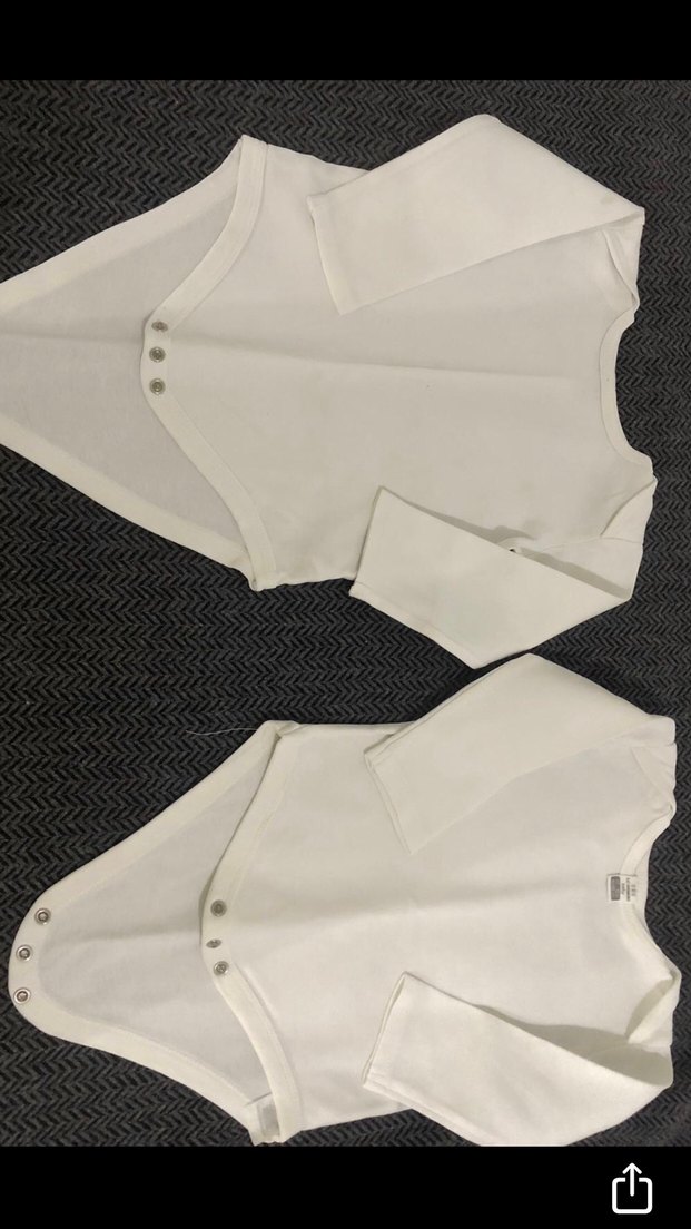 Beyaz Bebek Çıtçıtlı Atlet 6 adet - Görsel 4