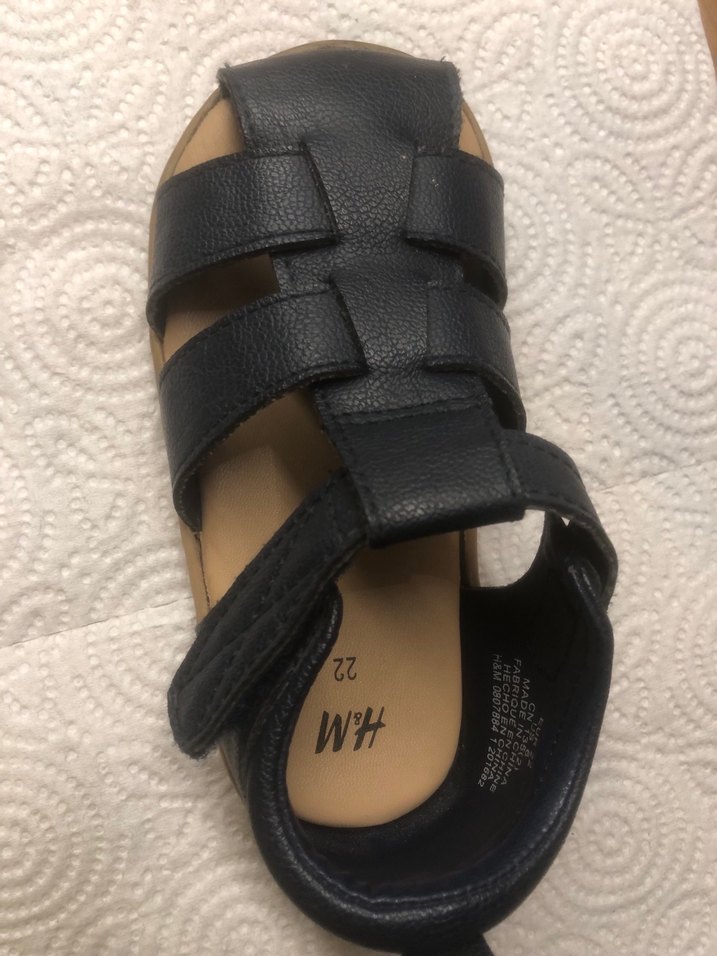 H&M ürünü lacivert Erkek Çocuk Sandalet - Görsel 4
