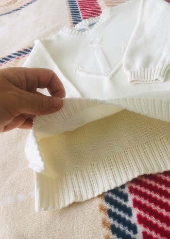 H&M  marka Beyaz Erkek Çocuk Triko Kazak - Görsel 8