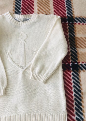 H&M  marka Beyaz Erkek Çocuk Triko Kazak - Görsel 5