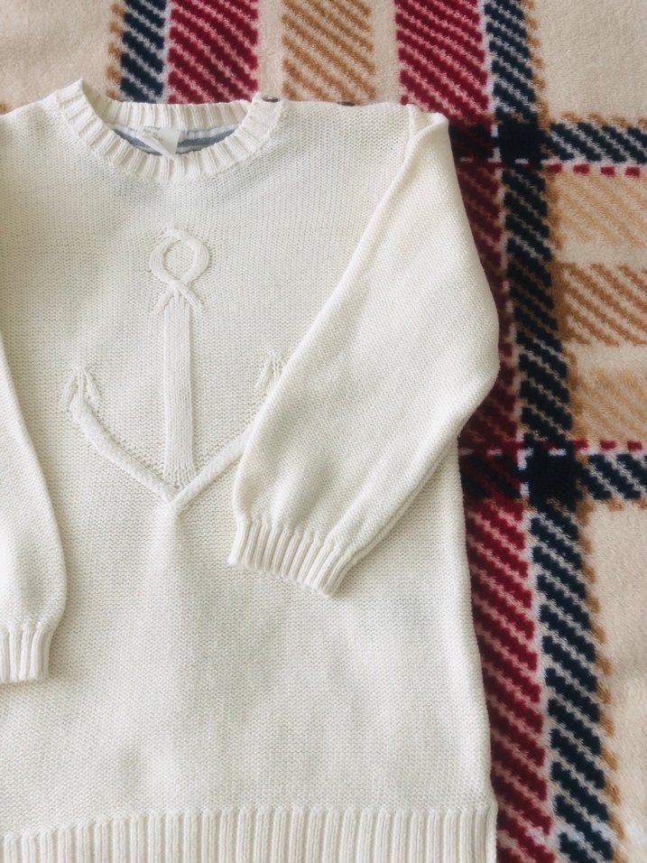 H&M  marka Beyaz Erkek Çocuk Triko Kazak - Görsel 5