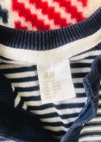 H&M ürünüdür Çizgili Erkek Çocuk Triko Kazak - Görsel 5