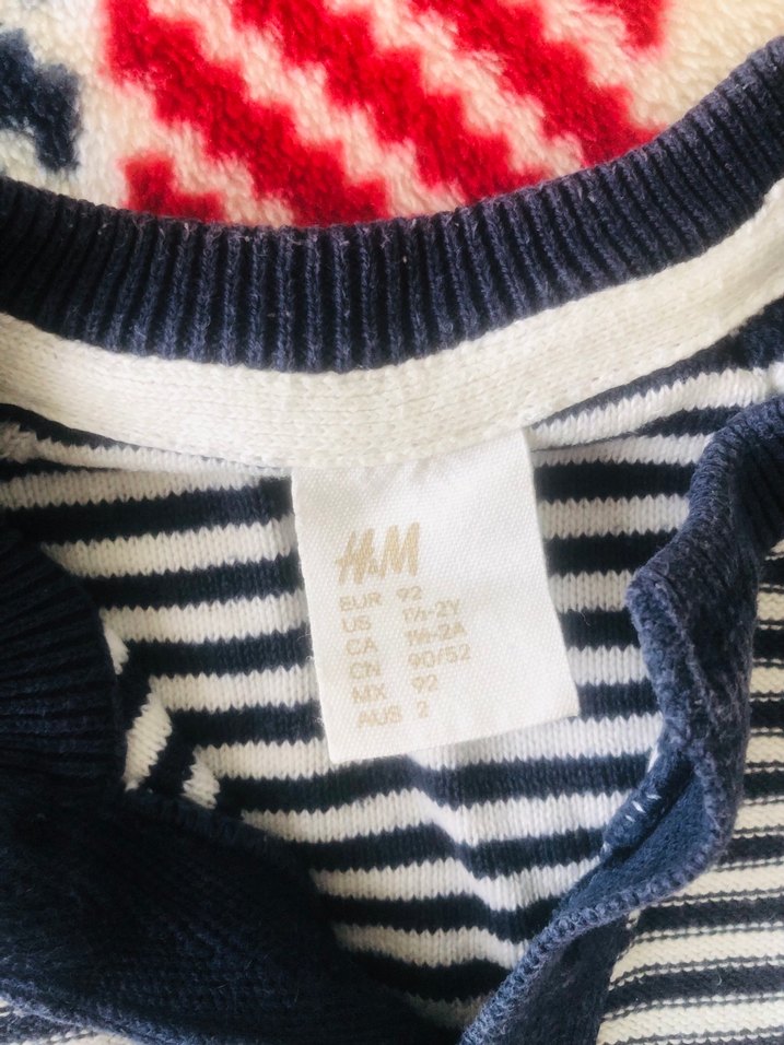 H&M ürünüdür Çizgili Erkek Çocuk Triko Kazak - Görsel 5