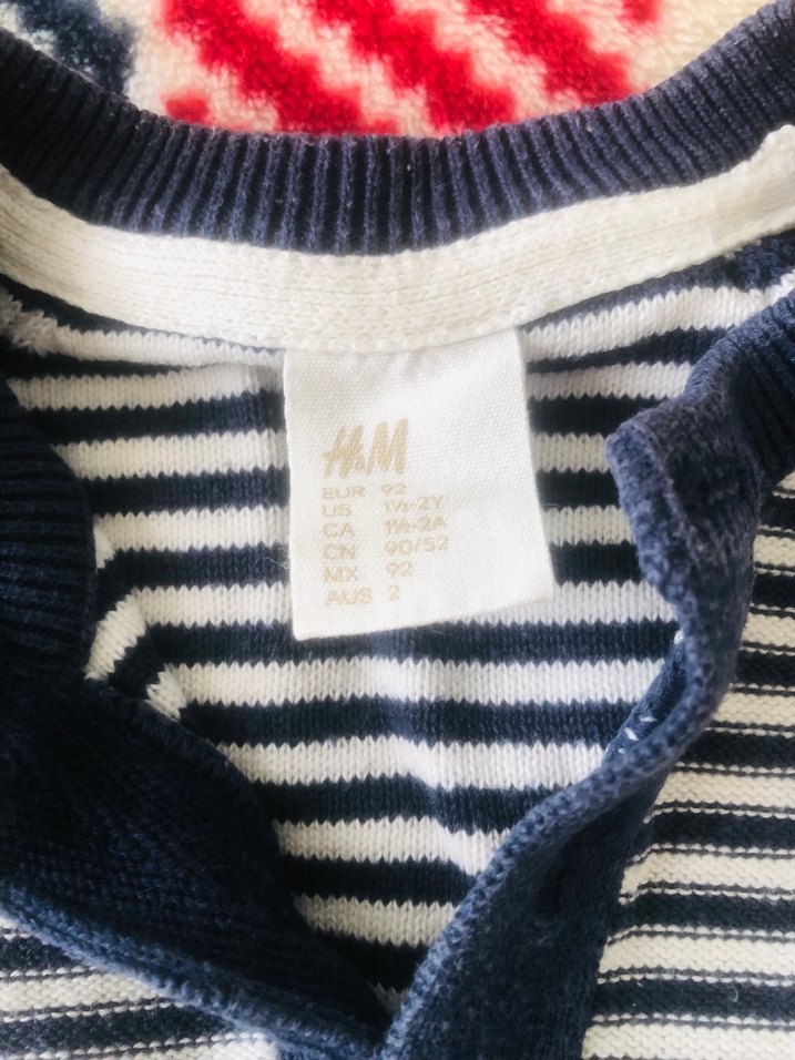 H&M ürünüdür Çizgili Erkek Çocuk Triko Kazak - Görsel 4