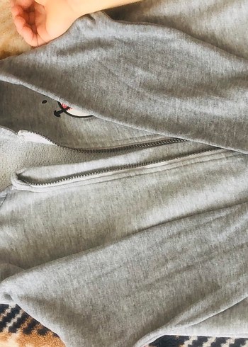 Erkek Çocuk Gri Fermuarlı Sweatshirt - Görsel 2