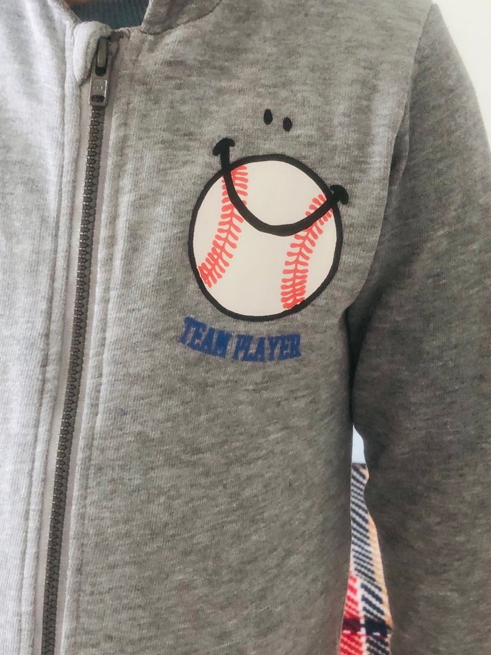 Erkek Çocuk Gri Fermuarlı Sweatshirt - Görsel 4