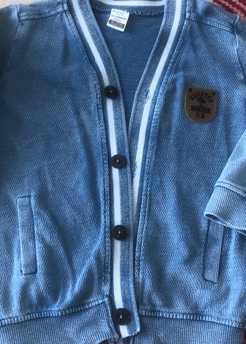 LCW üst ve hm pantolon Mavi Denim Bebek Erkek Takım - Görsel 3