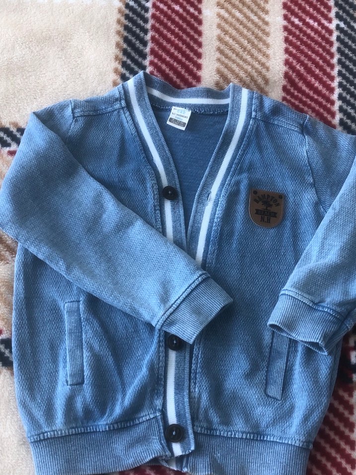 LCW üst ve hm pantolon Mavi Denim Bebek Erkek Takım - Görsel 4