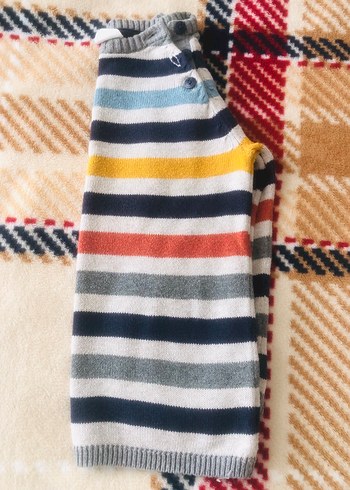 H&M marka Çizgili Kısa Kollu Erkek Çocuk Triko Kazak - Görsel 9