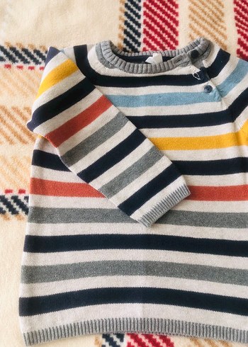 H&M marka Çizgili Kısa Kollu Erkek Çocuk Triko Kazak - Görsel 2