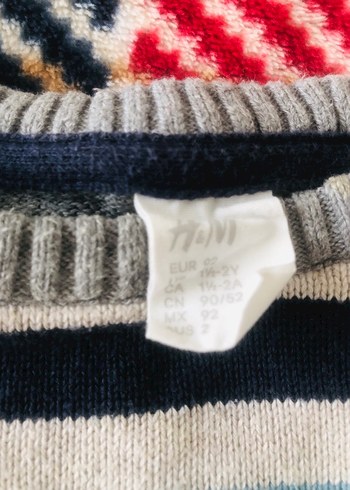 H&M marka Çizgili Kısa Kollu Erkek Çocuk Triko Kazak - Görsel 5