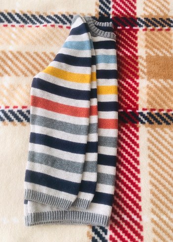 H&M marka Çizgili Kısa Kollu Erkek Çocuk Triko Kazak - Görsel 10