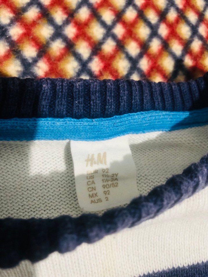 Renkli Çizgili Erkek Çocuk Triko Kazak - Görsel 3