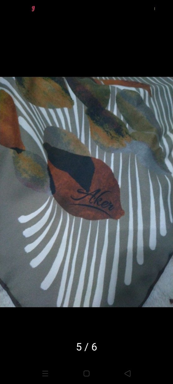 Aker Baskılı Kahverengi Kadın erşap - Görsel 2