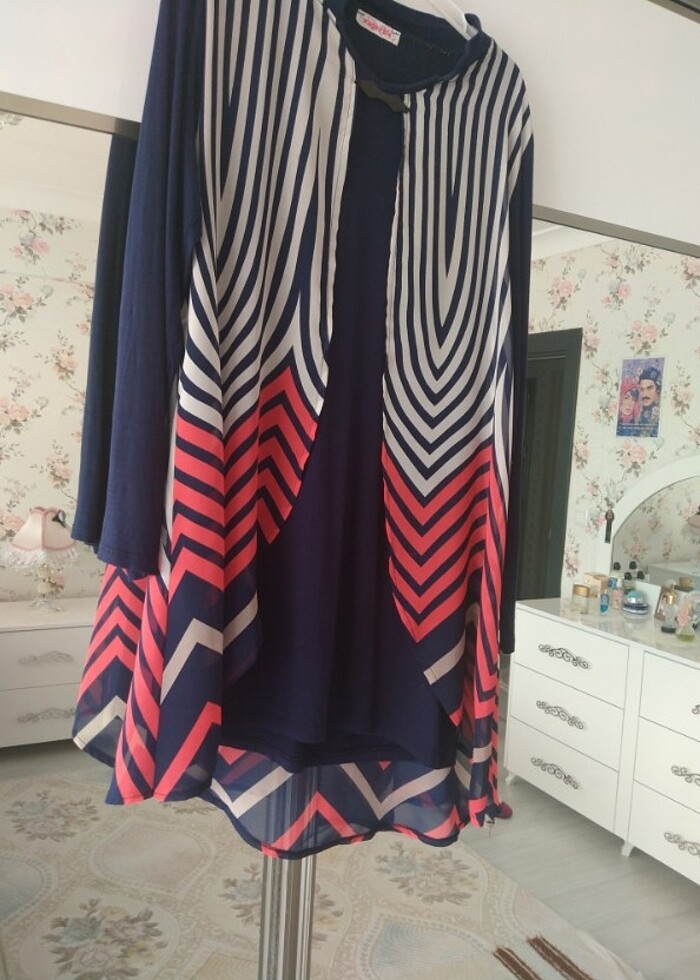 Şifon yelekli penye - Görsel 2