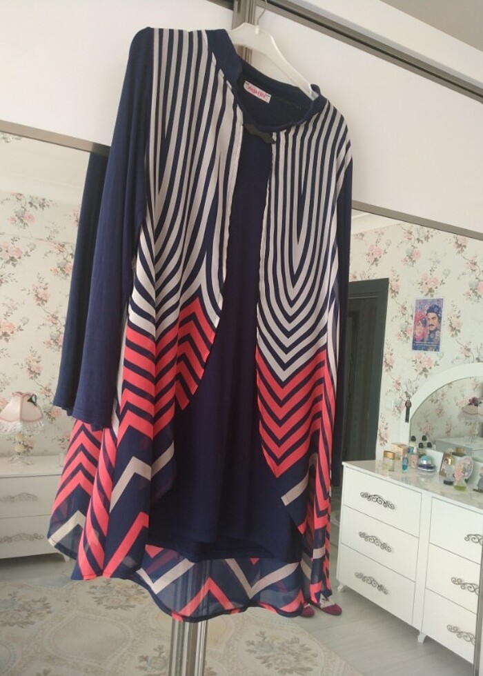 Şifon yelekli penye - Görsel 3