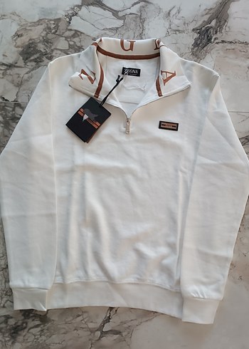 Ermenegildo Zegna ZEGNA PREMİUM KALİTE Yarım Fermuarlı Sweatshirt