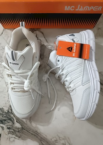 MC JAMPER Beyaz Spor Kadın Sneakers Velcro Bantlı - Görsel 9