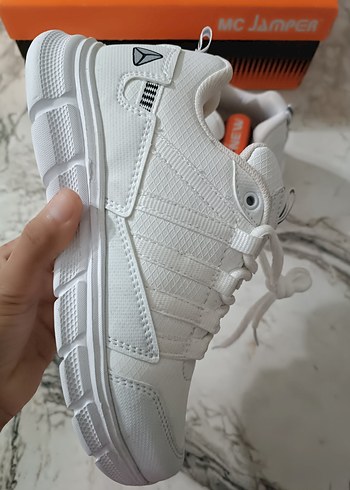 MC JAMPER Beyaz Spor Kadın Sneakers Velcro Bantlı - Görsel 8