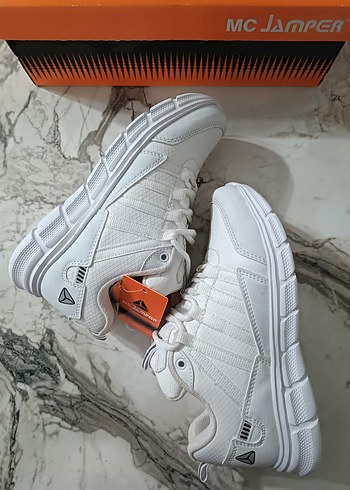 MC JAMPER Beyaz Spor Kadın Sneakers Velcro Bantlı - Görsel 3