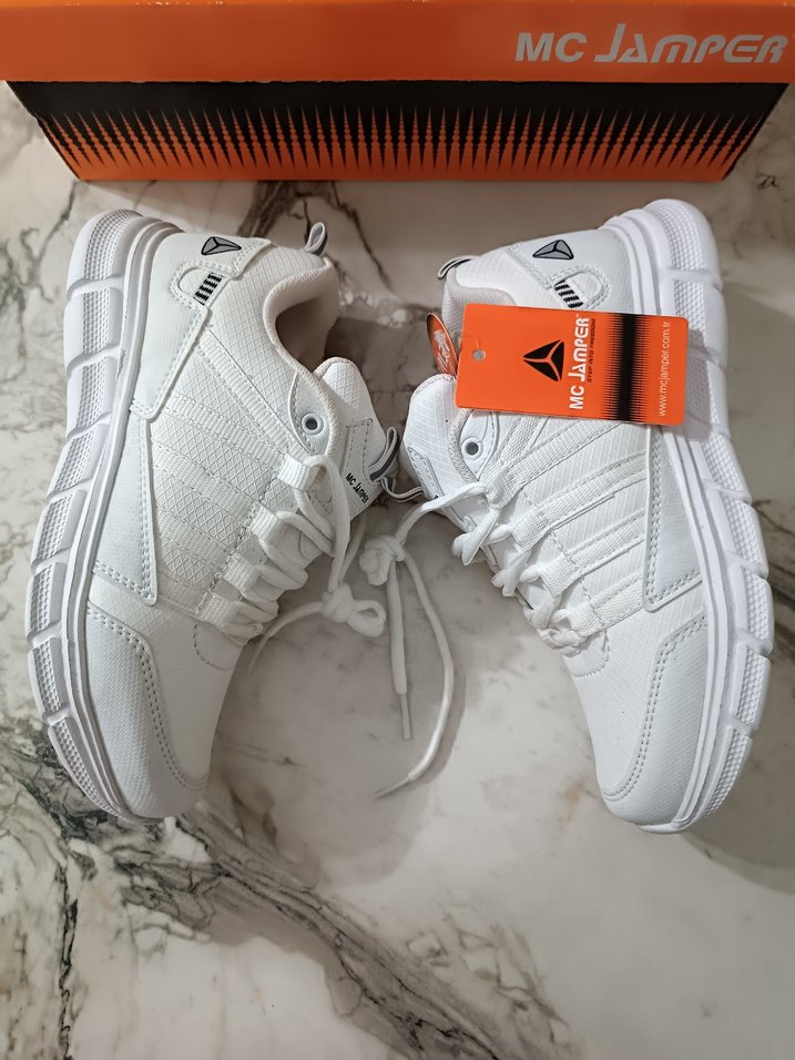 MC JAMPER Beyaz Spor Kadın Sneakers Velcro Bantlı - Görsel 2