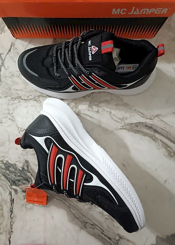 MCJAMPER Erkek Spor Ayakkabı Kırmızı Zebra Desenli - Görsel 7