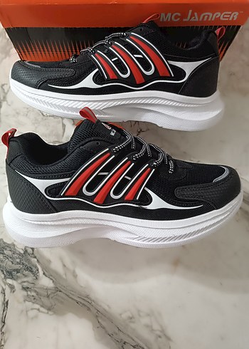 MCJAMPER Erkek Spor Ayakkabı Kırmızı Zebra Desenli - Görsel 4