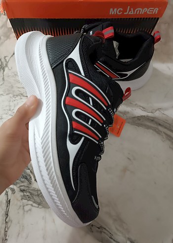 MCJAMPER Erkek Spor Ayakkabı Kırmızı Zebra Desenli - Görsel 5