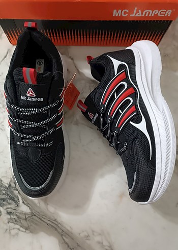 MCJAMPER Erkek Spor Ayakkabı Kırmızı Zebra Desenli - Görsel 6