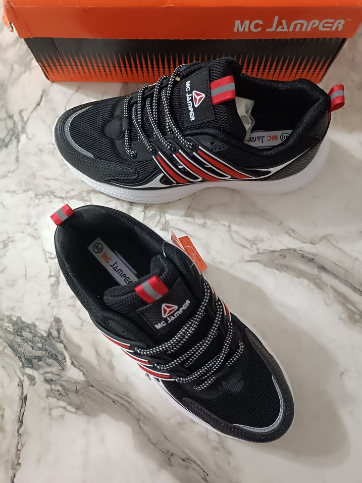 MCJAMPER Erkek Spor Ayakkabı Kırmızı Zebra Desenli - Görsel 2