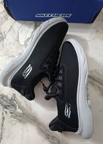 Skechers Siyah Gri Erkek Spor Ayakkabı - Görsel 7
