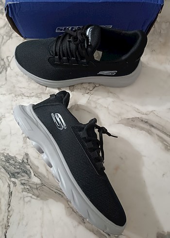 Skechers Siyah Gri Erkek Spor Ayakkabı - Görsel 4