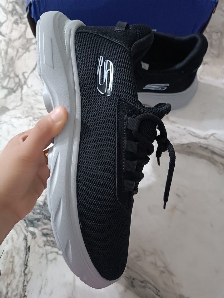 Skechers Siyah Gri Erkek Spor Ayakkabı - Görsel 5