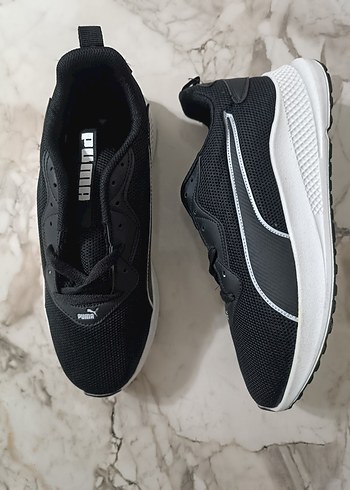 Erkek Siyah Beyaz Puma Spor Ayakkabı - Görsel 7