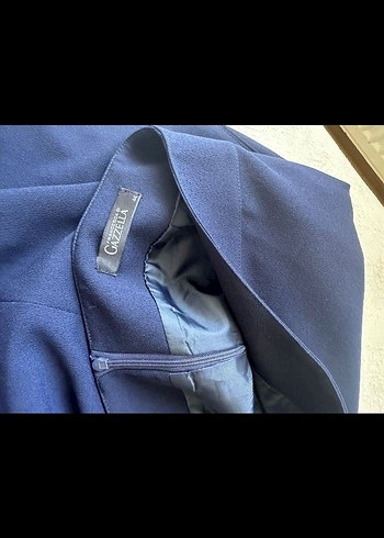 Lacivert Pileli etek - Görsel 4