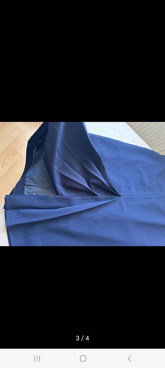 Lacivert Pileli etek - Görsel 3