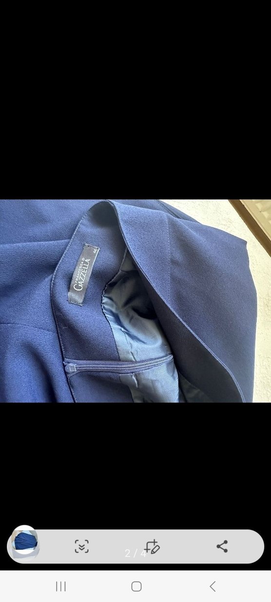 Lacivert Pileli etek - Görsel 4