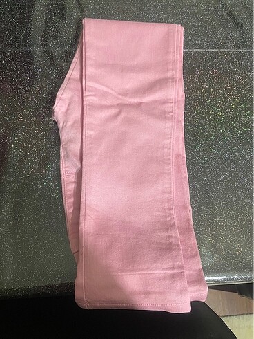 9 Yaş Beden pembe Renk Lcw beli lastikli pantolon