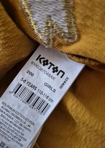 4 Yaş Beden kahverengi Renk Kız Çocuk Elbise