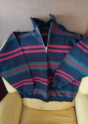 Erkek Renkli Fermuarlı Sweatshirt - Görsel 8