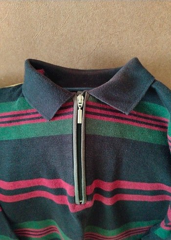 Erkek Renkli Fermuarlı Sweatshirt - Görsel 6