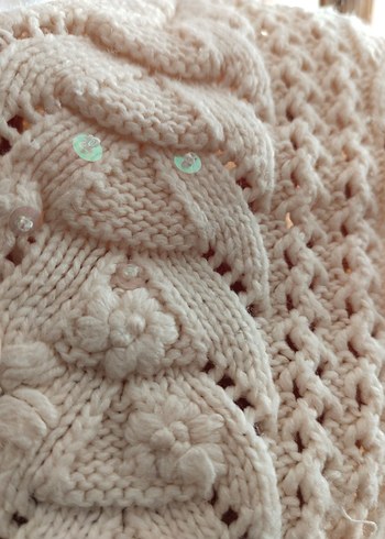 Bej Örgü Bohem Kadın Bere - Görsel 2