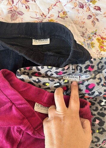 7 Yaş Beden çeşitli Renk Kız çocuk kadife tayt