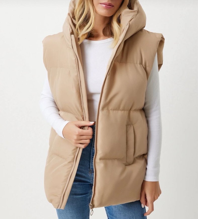 Bej şişme Yelek - Görsel 3