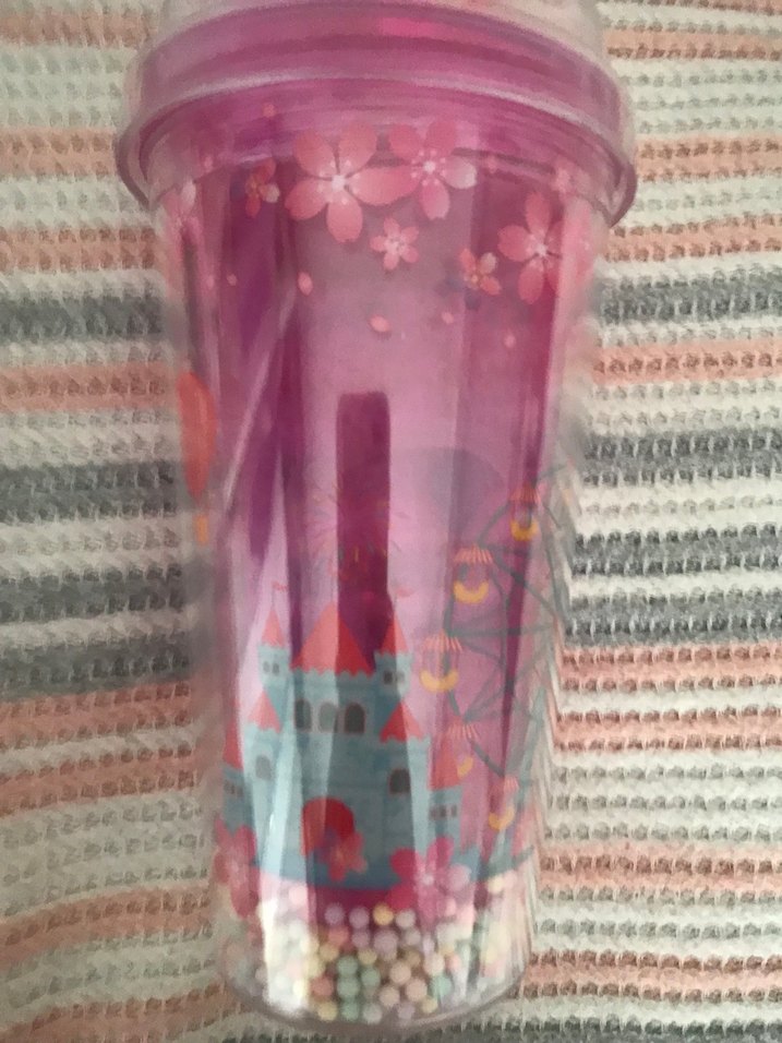 Pembe Pastel Temalı Plastik Bardak - Görsel 5